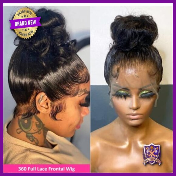 10 Inch 360 Lace Frontal Wig, 180% Density, Glueless, Brazilian Human Hair main image 4